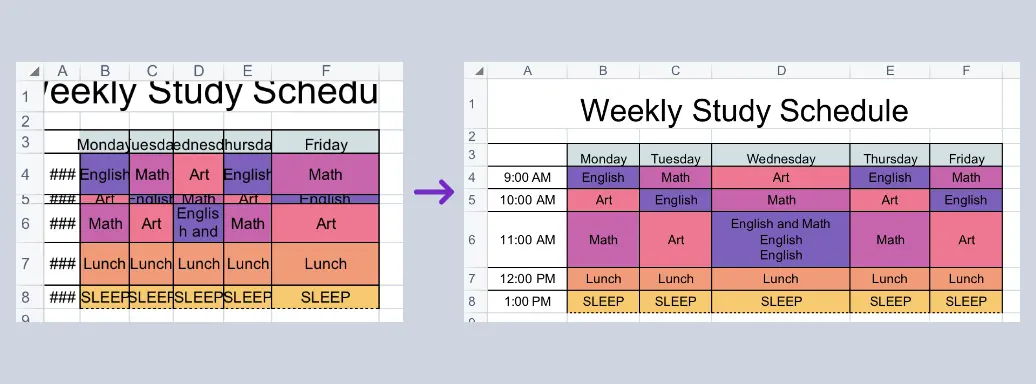 Auto Fit Column Width and Row Height