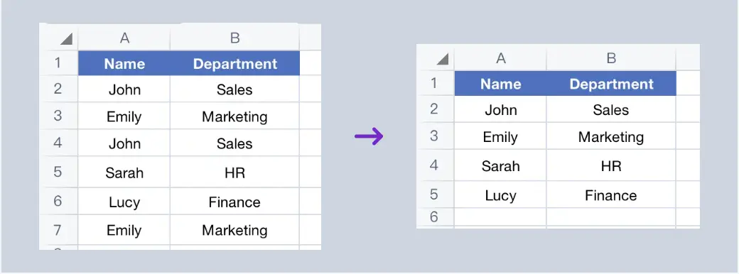 Remove Duplicate Rows